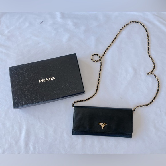 Prada Handbags - ❌SOLD❌ Prada Saffiano Leather Wallet On Chain Shoulder Strap Mini Bag Purse